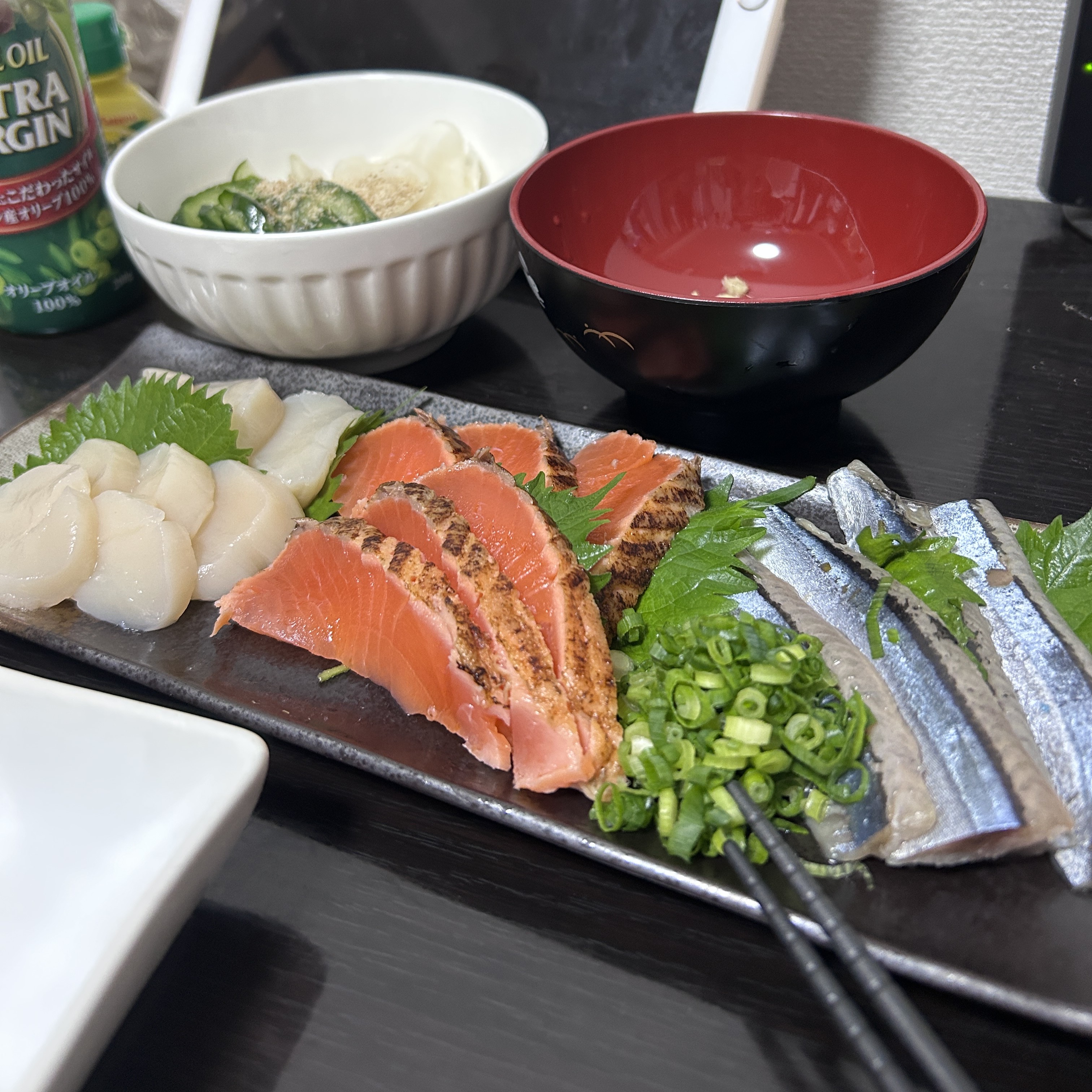 家でのお刺身